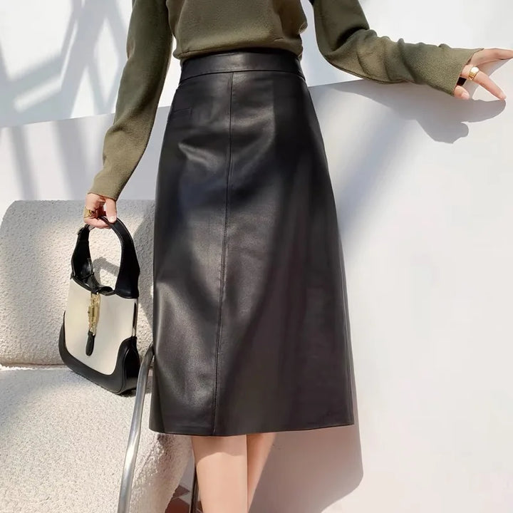 Avery Leather Skirt