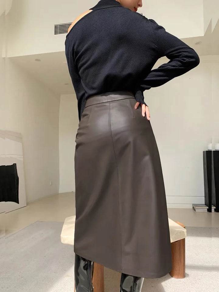 Avery Leather Skirt