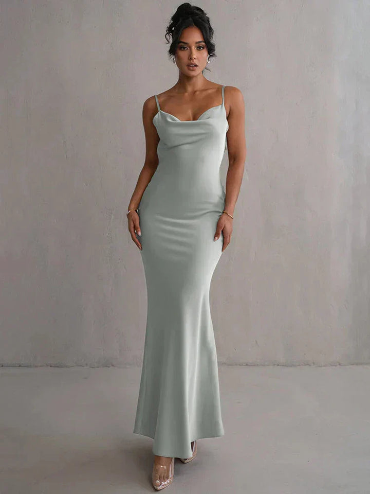 Laila | Elegant Satin Maxi Dress