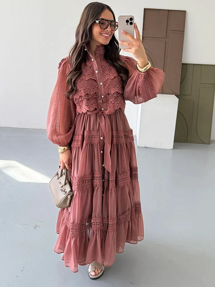Lydia | Embroidered Maxi Dress