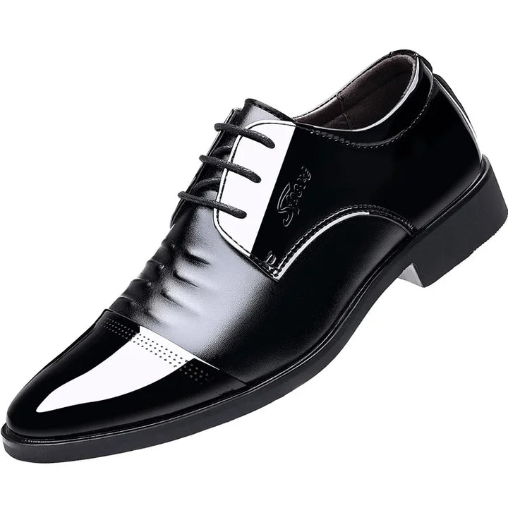 OLIVER™ | Men's Polished Patent Leather Oxford Shoes - Eliza©