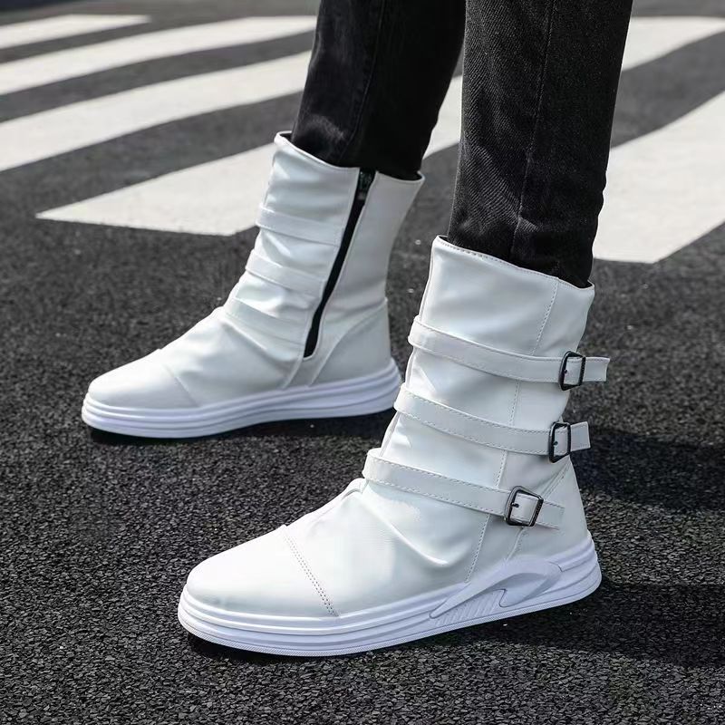 AXEL™ | Leather Ankle Boots with Zipper and Metal Buckle - Eliza©