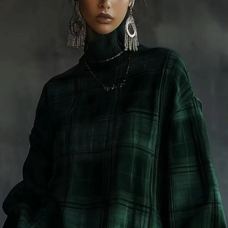 Eloise | Ruffled Turtleneck Dress