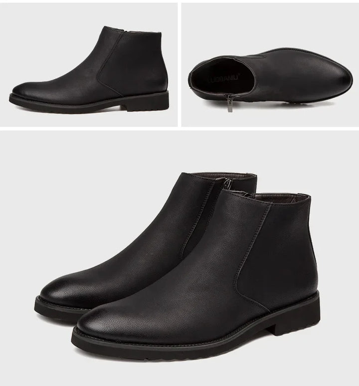 ERIK™ | SPRING LEATHER ANKLE BOOTS FOR MEN - Eliza©