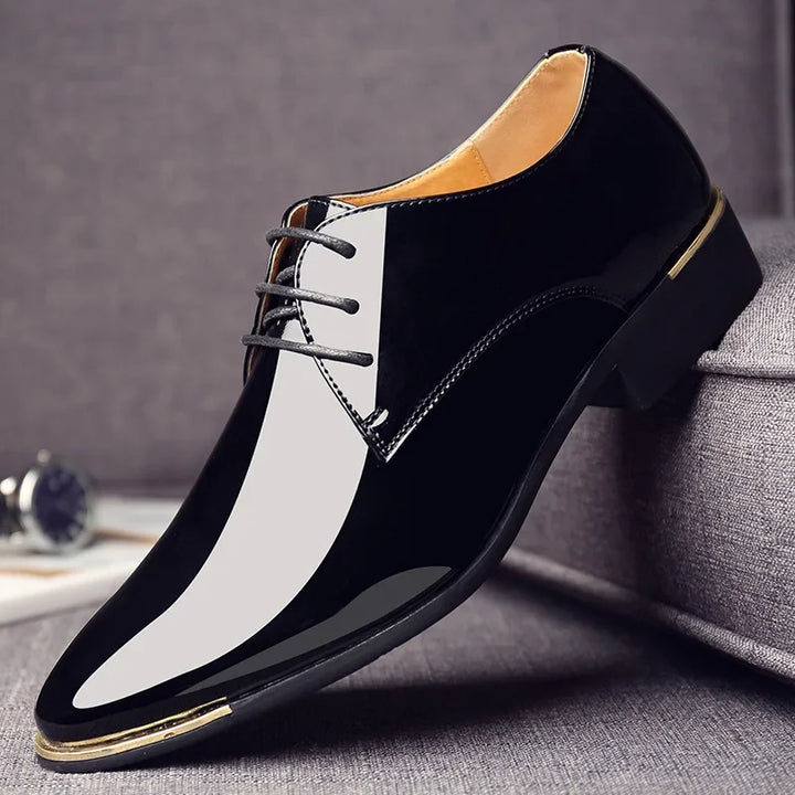 HENRY™ | Men’s Patent Leather Slippers in British Style - Eliza©