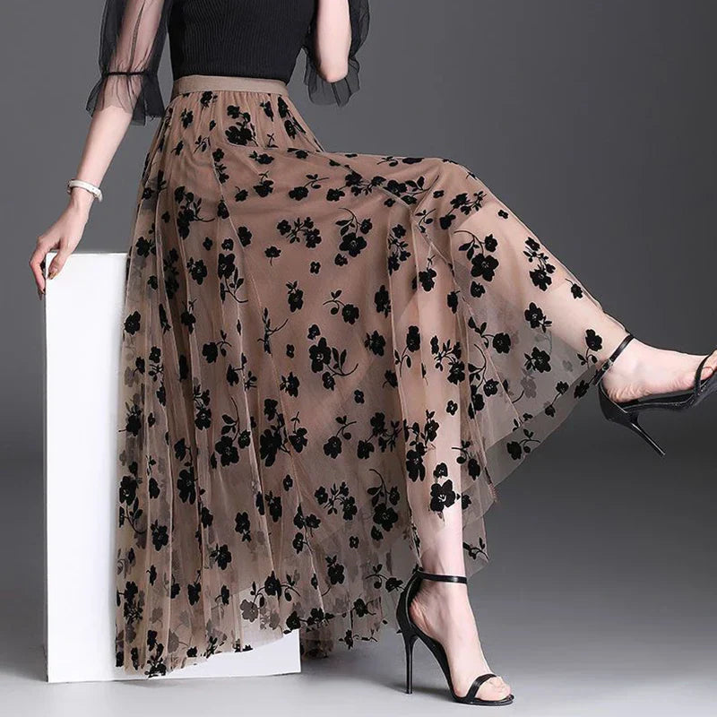 Whisper Floral Midi Skirt