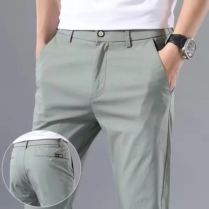 Men's Lightweight Slim Fit Trousers – Breathable, Flexible, and Comfortable for Everyday Wear