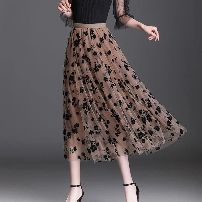 Whisper Floral Midi Skirt