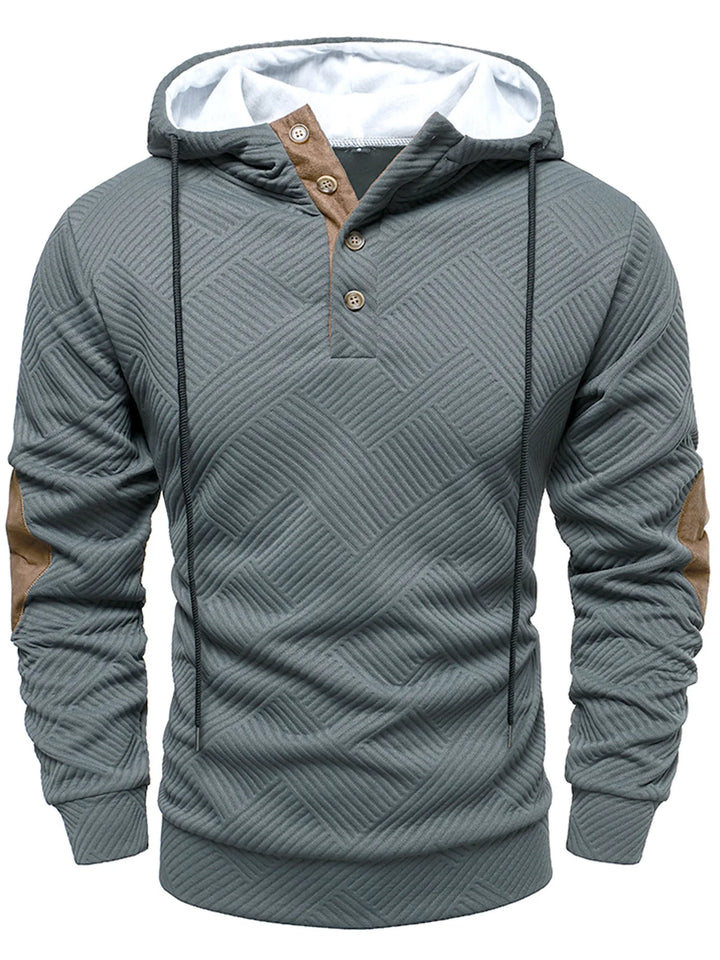 James™ | Men's Hooded Sweatshirt with Textured Structure