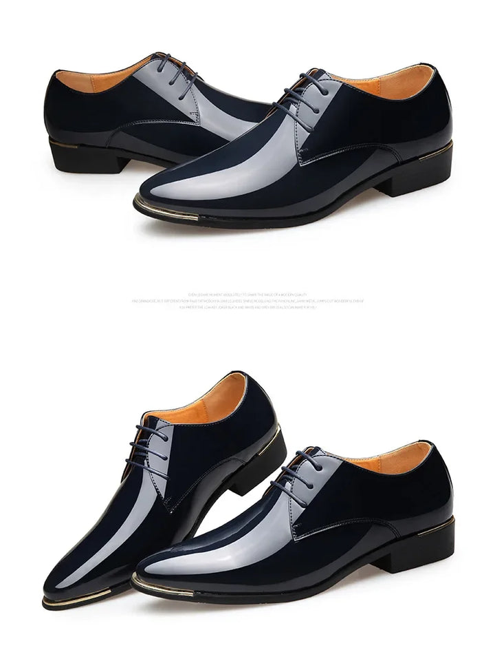 HENRY™ | Men’s Patent Leather Slippers in British Style - Eliza©