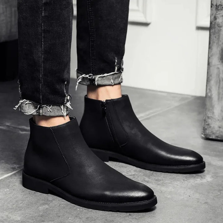 ERIK™ | SPRING LEATHER ANKLE BOOTS FOR MEN - Eliza©