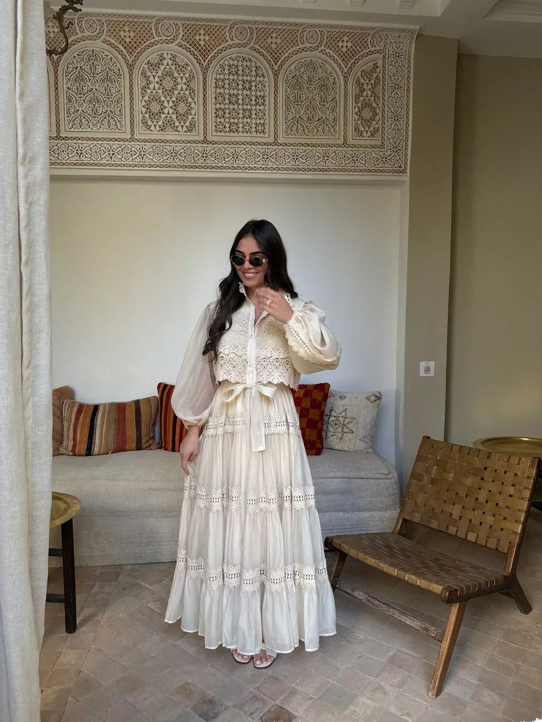 Lydia | Embroidered Maxi Dress