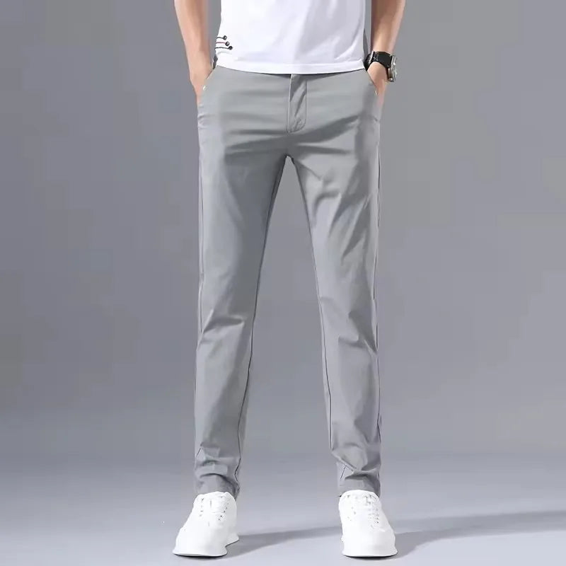 Men's Lightweight Slim Fit Trousers – Breathable, Flexible, and Comfortable for Everyday Wear