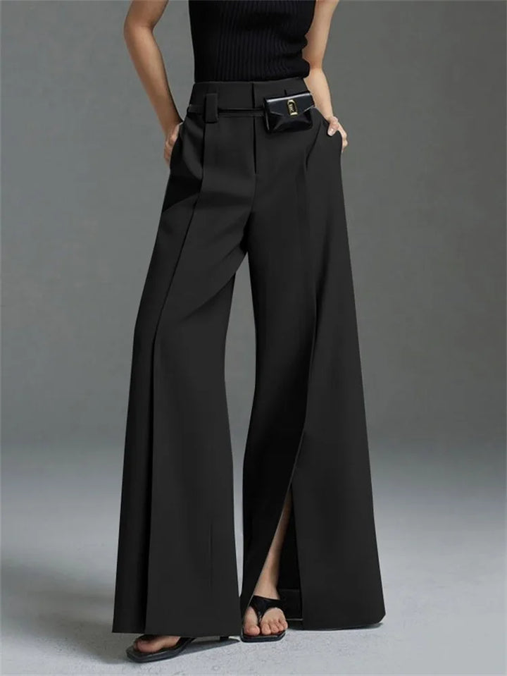 Leona High-Waisted Pleat Trousers