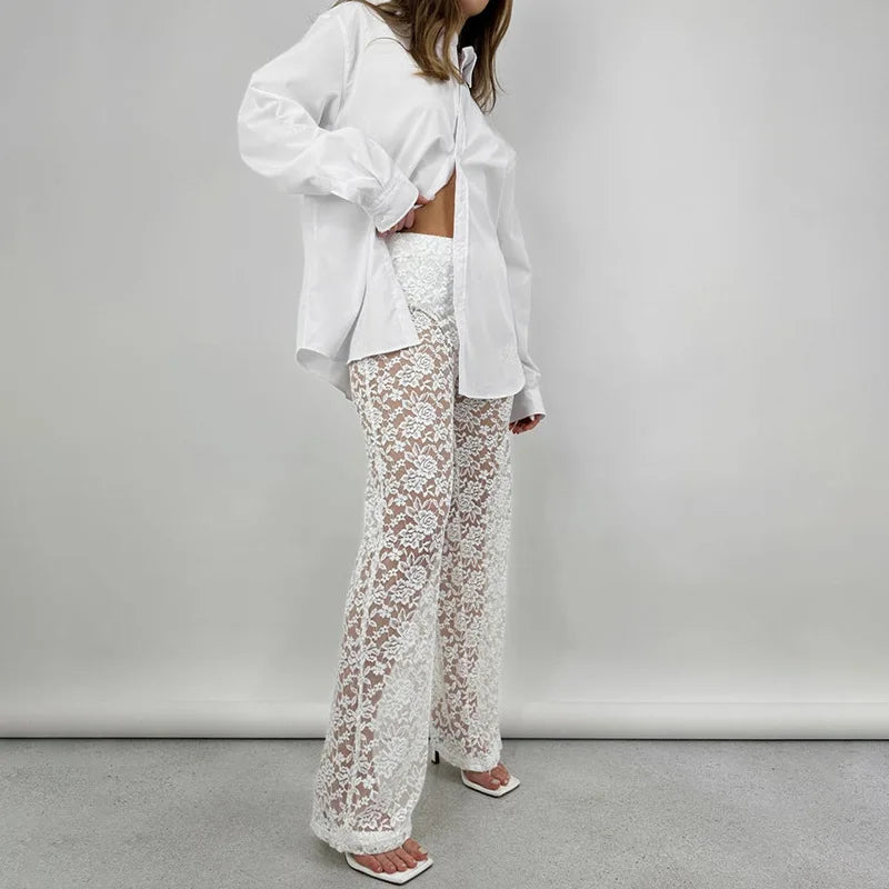 Celeste Sheer Lace Pants
