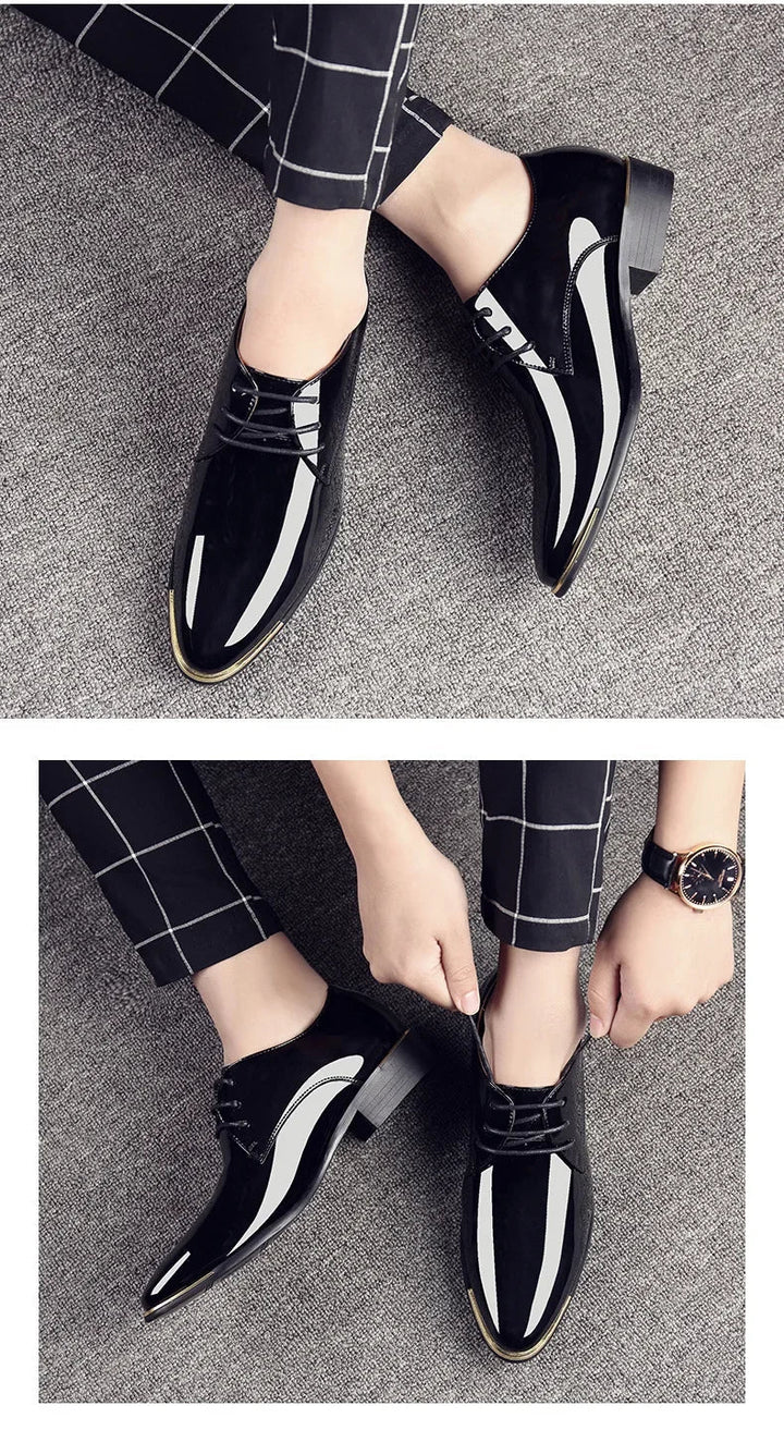 HENRY™ | Men’s Patent Leather Slippers in British Style - Eliza©