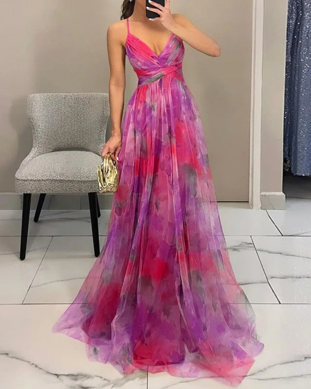 Claudia™ | Charming Long Floral Dress