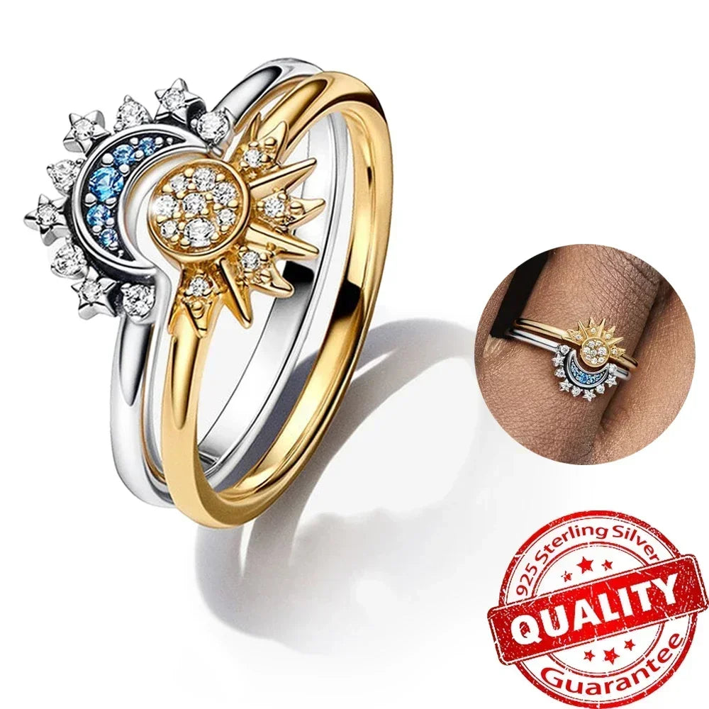 Sun and Moon Eclipse Rings (Pair)