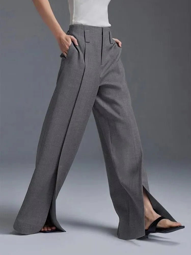 Leona High-Waisted Pleat Trousers