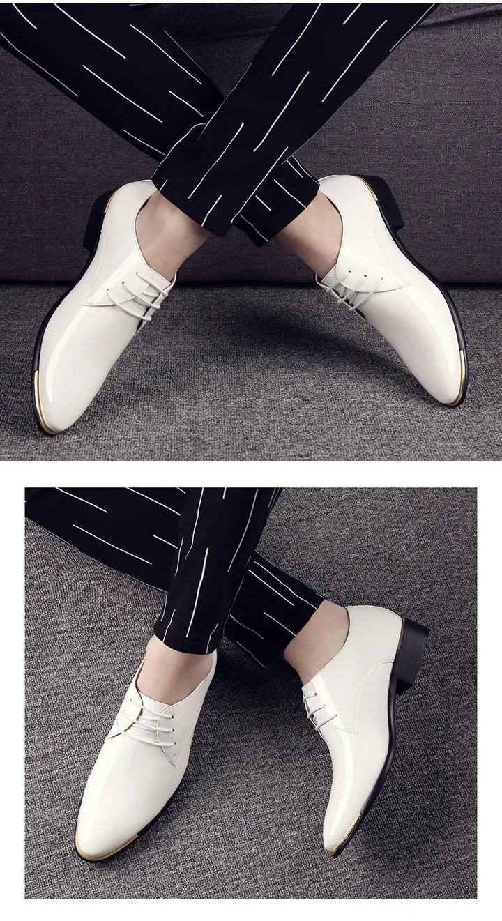 HENRY™ | Men’s Patent Leather Slippers in British Style - Eliza©