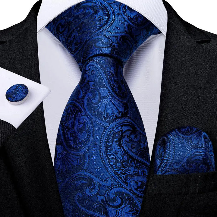 Royal Blue Paisley – 3-Piece Tie Set