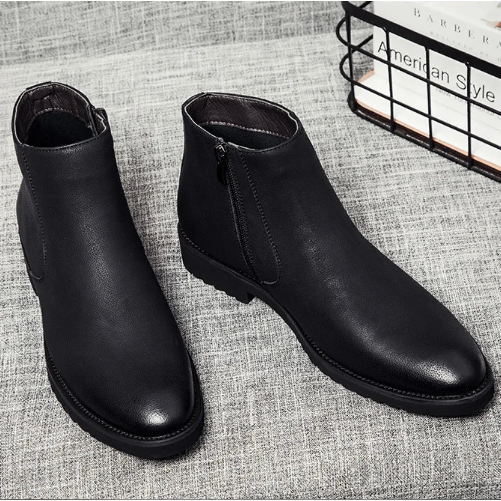 ERIK™ | SPRING LEATHER ANKLE BOOTS FOR MEN - Eliza©