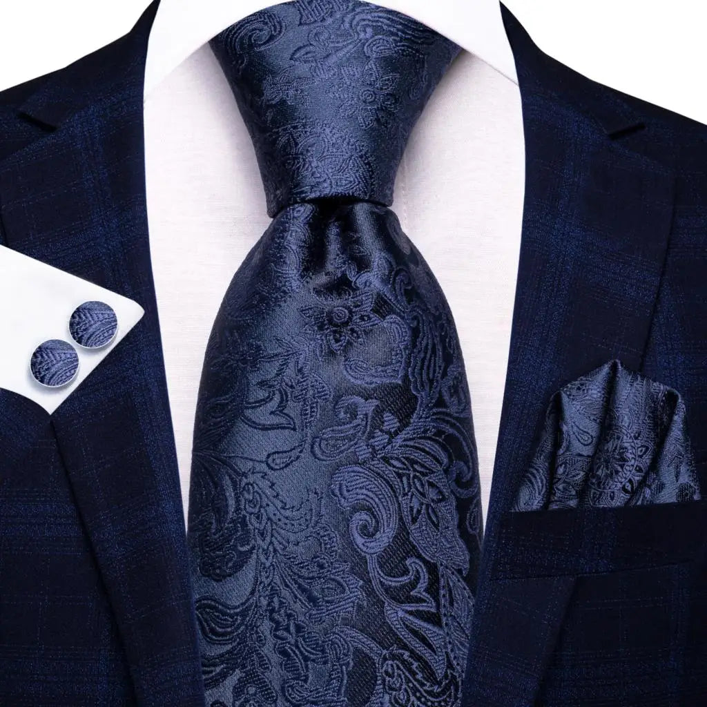 Royal Blue Paisley – 3-Piece Tie Set