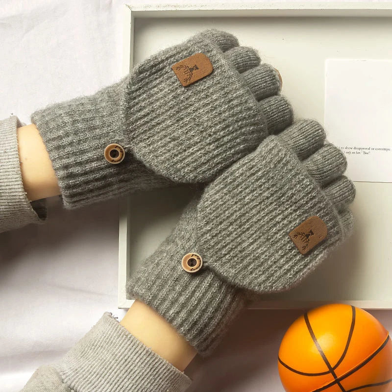 2-in-1 Fingerless Mitten-Gloves