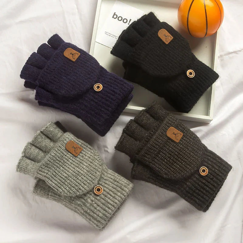 2-in-1 Fingerless Mitten-Gloves