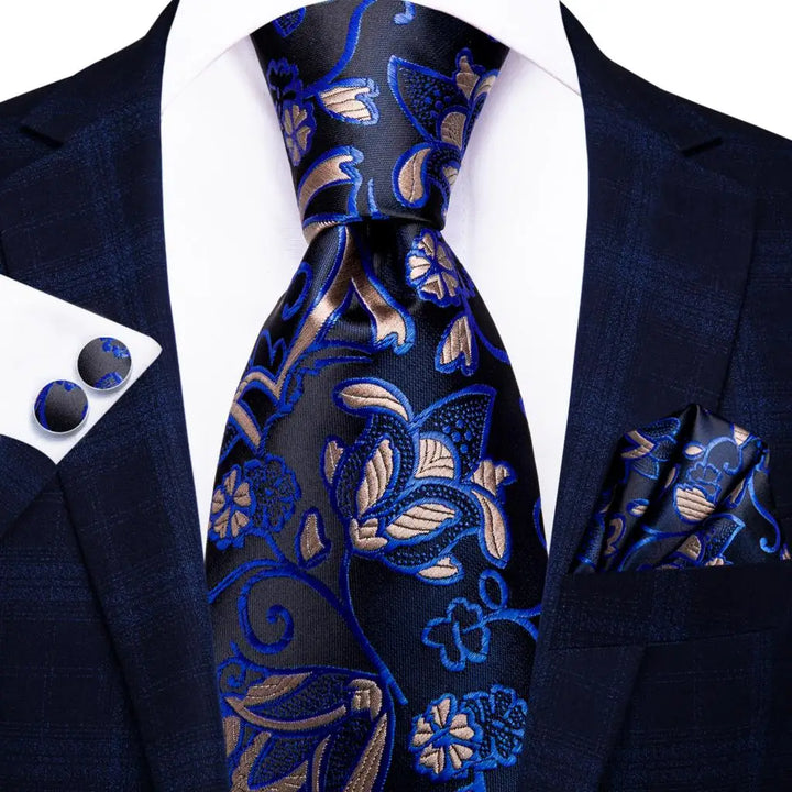 Royal Blue Paisley – 3-Piece Tie Set