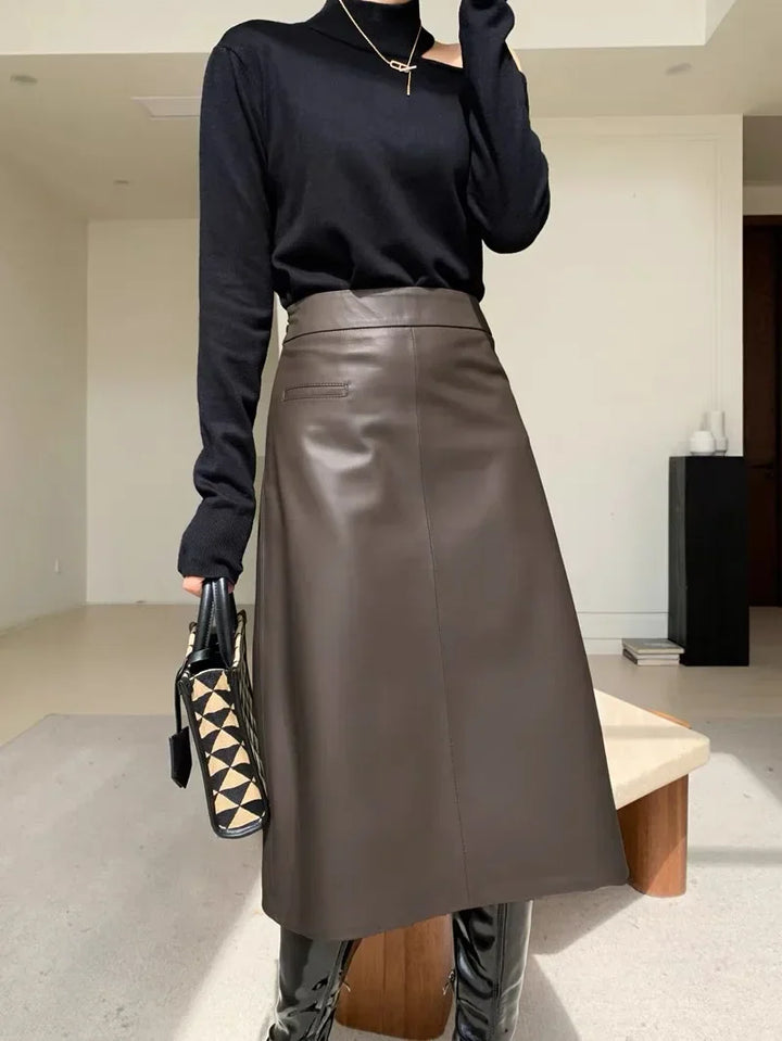 Avery Leather Skirt