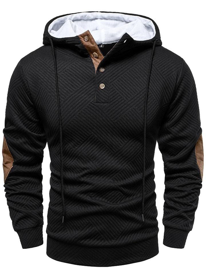 James™ | Men's Hooded Sweatshirt with Textured Structure