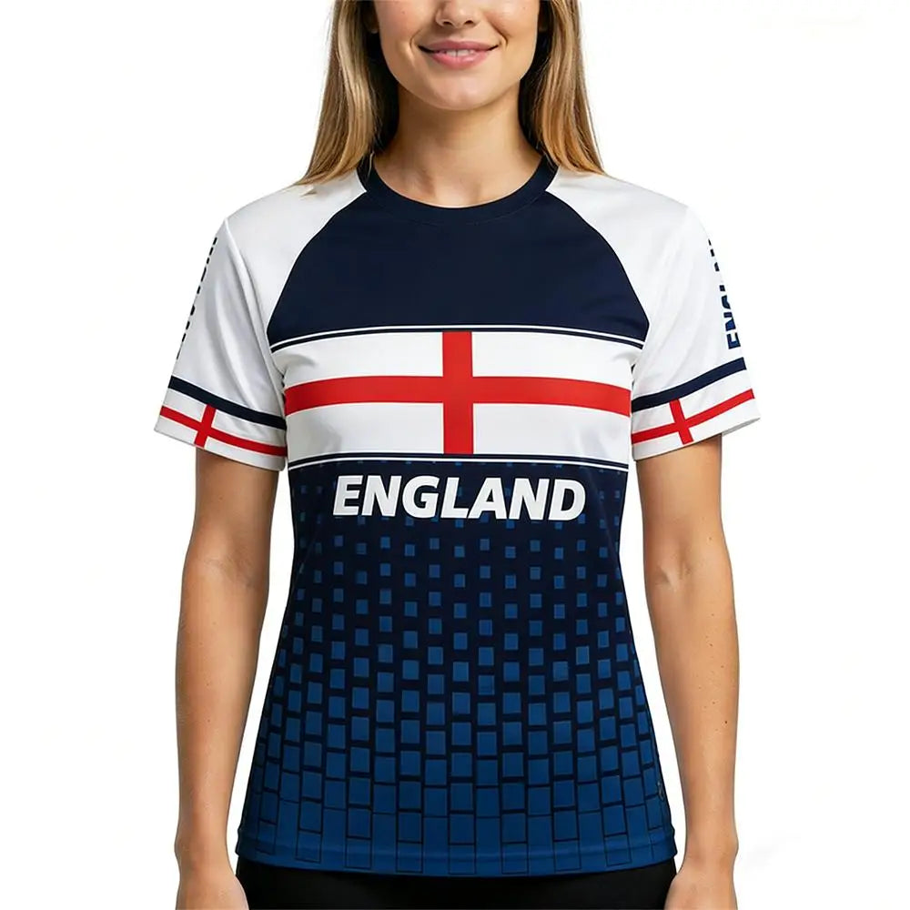England Flag Graphic Sports Fan Jersey