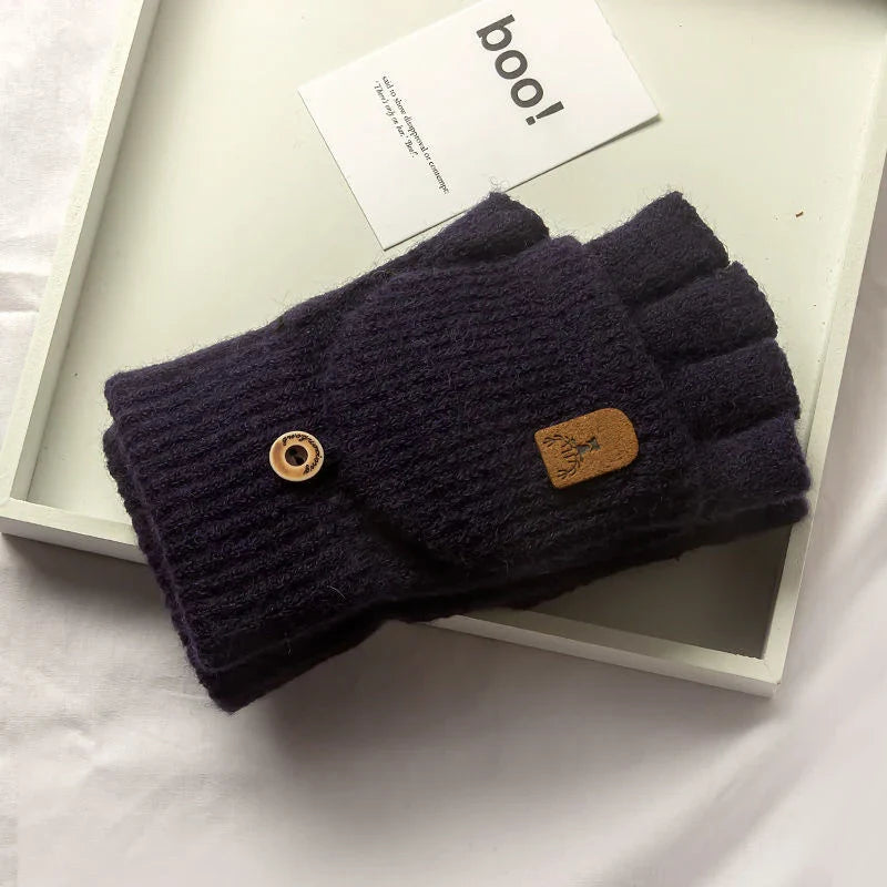 2-in-1 Fingerless Mitten-Gloves