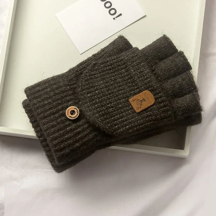 2-in-1 Fingerless Mitten-Gloves