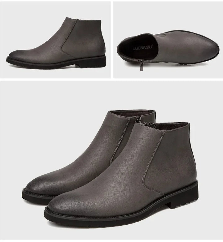 ERIK™ | SPRING LEATHER ANKLE BOOTS FOR MEN - Eliza©