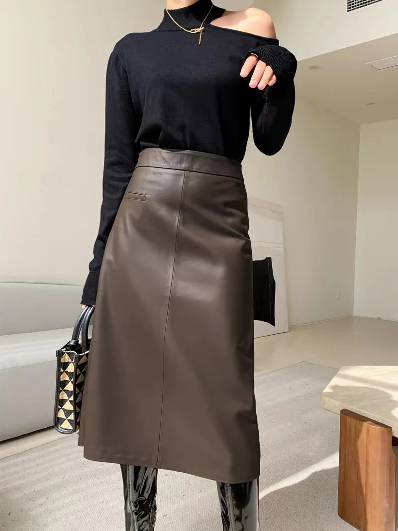 Avery Leather Skirt