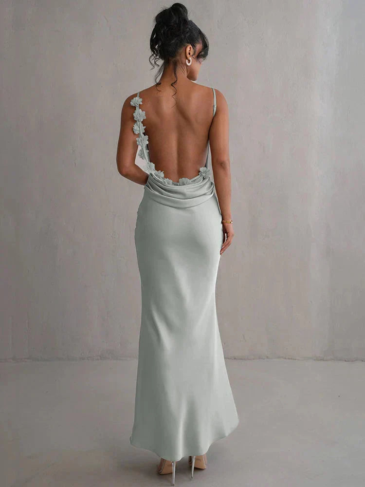 Laila | Elegant Satin Maxi Dress