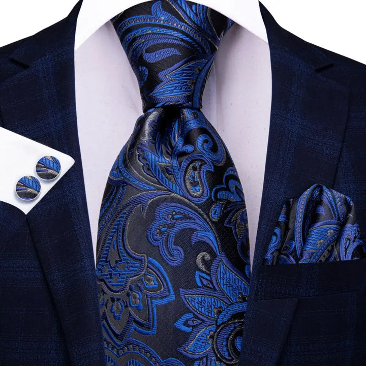 Royal Blue Paisley – 3-Piece Tie Set