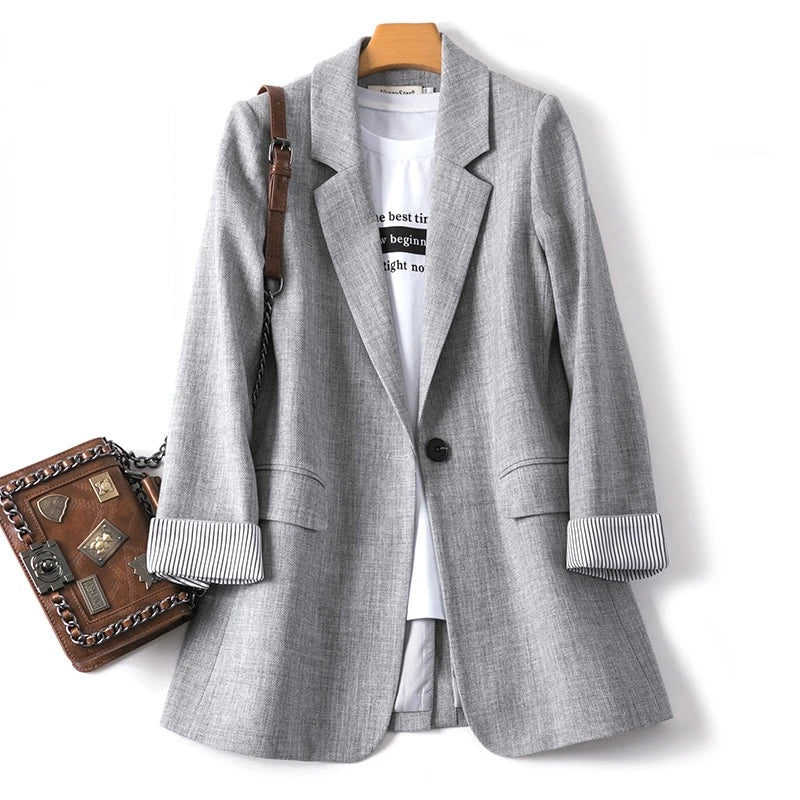 Angela Rolled Sleeve Blazer