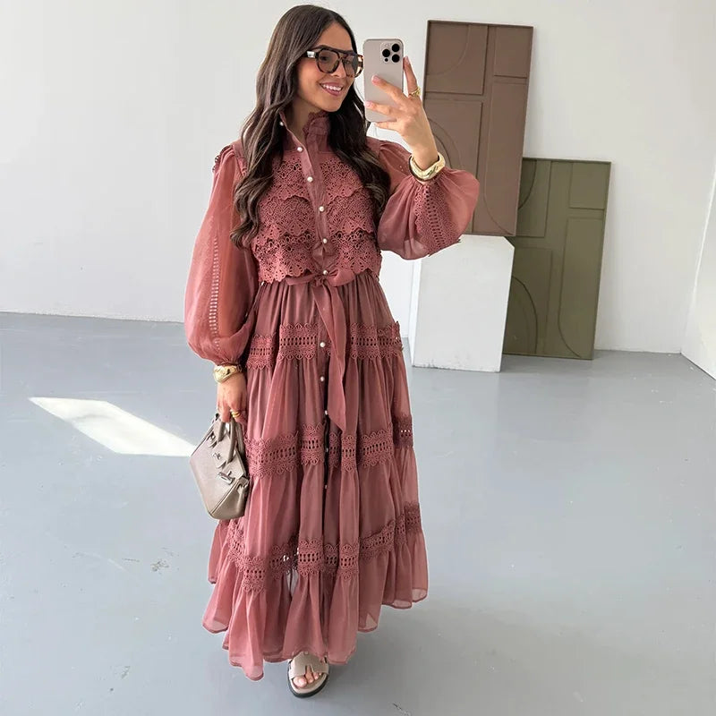 Lydia | Embroidered Maxi Dress