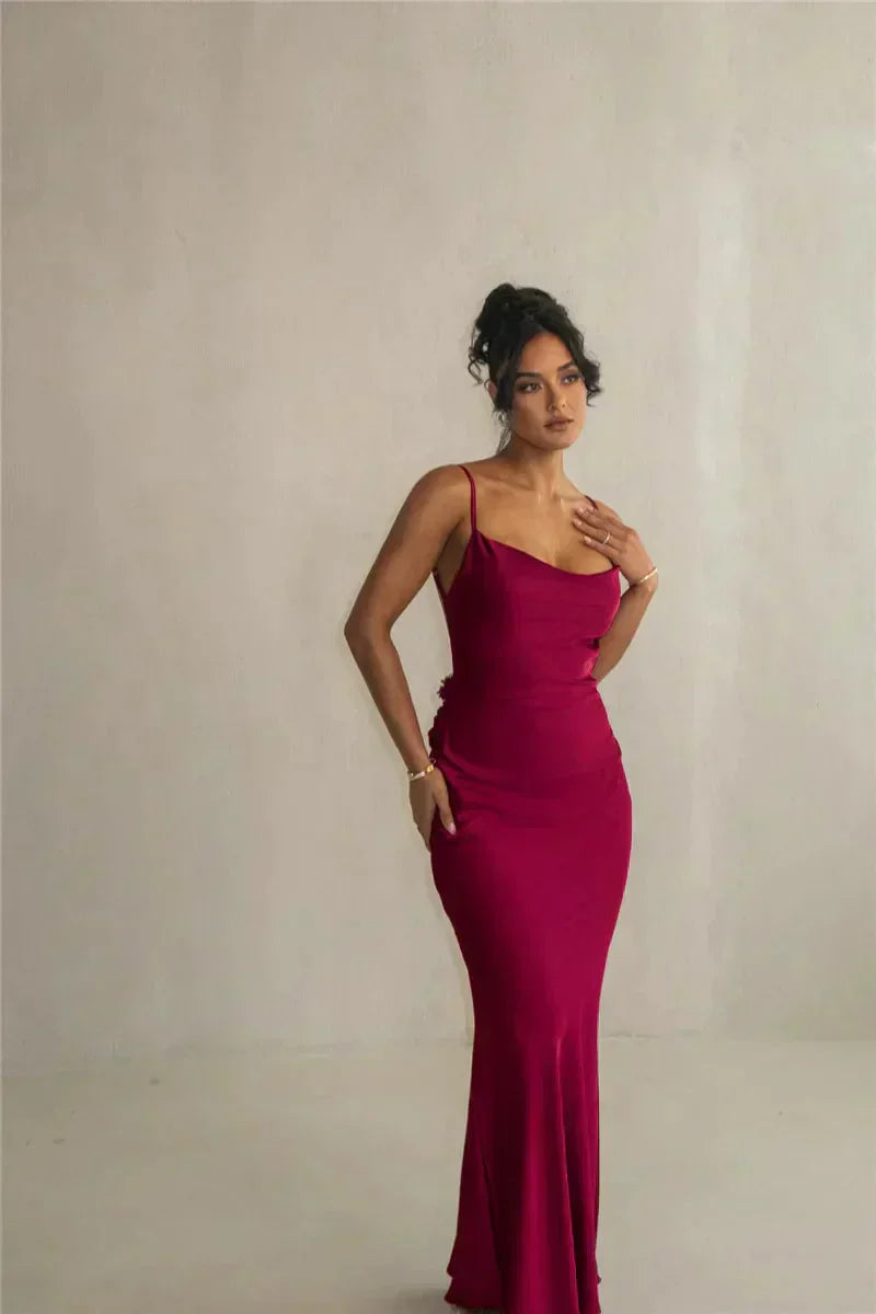 Laila | Elegant Satin Maxi Dress