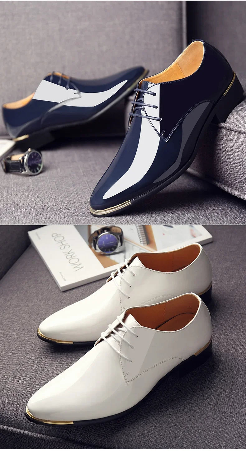 HENRY™ | Men’s Patent Leather Slippers in British Style - Eliza©