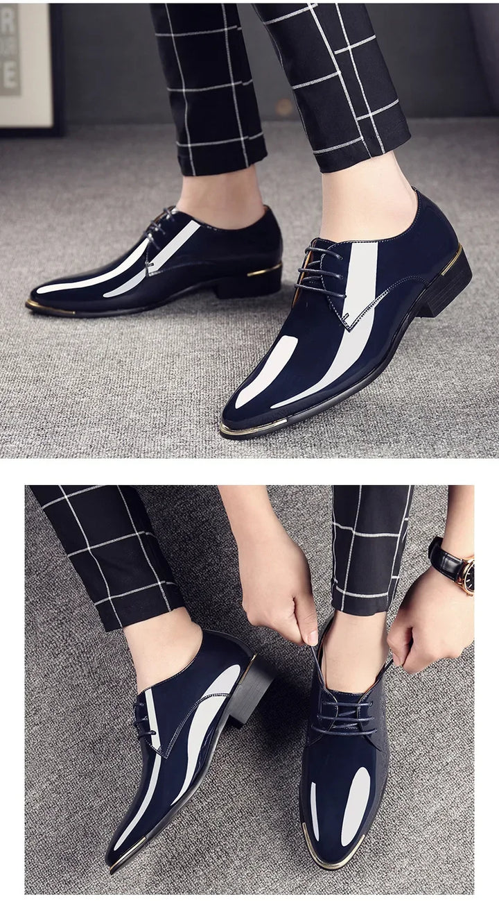 HENRY™ | Men’s Patent Leather Slippers in British Style - Eliza©