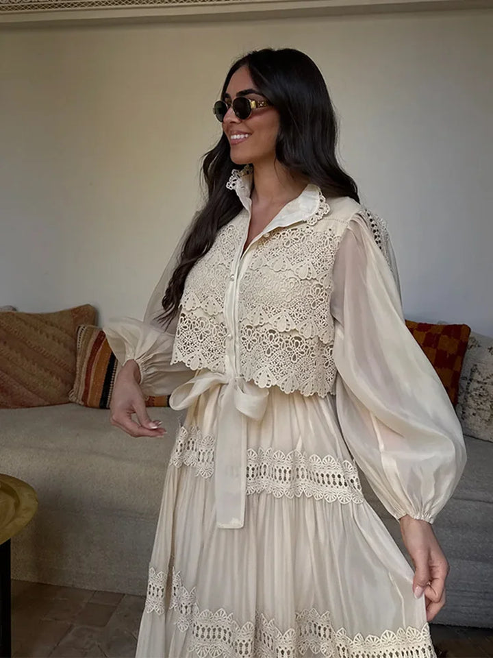 Lydia | Embroidered Maxi Dress