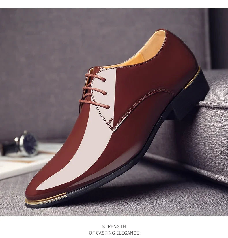 HENRY™ | Men’s Patent Leather Slippers in British Style - Eliza©