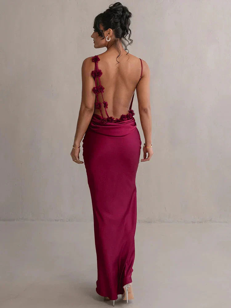 Laila | Elegant Satin Maxi Dress