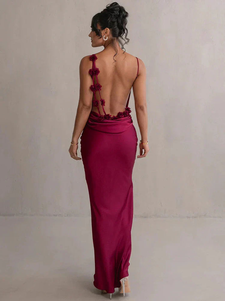 Laila | Elegant Satin Maxi Dress