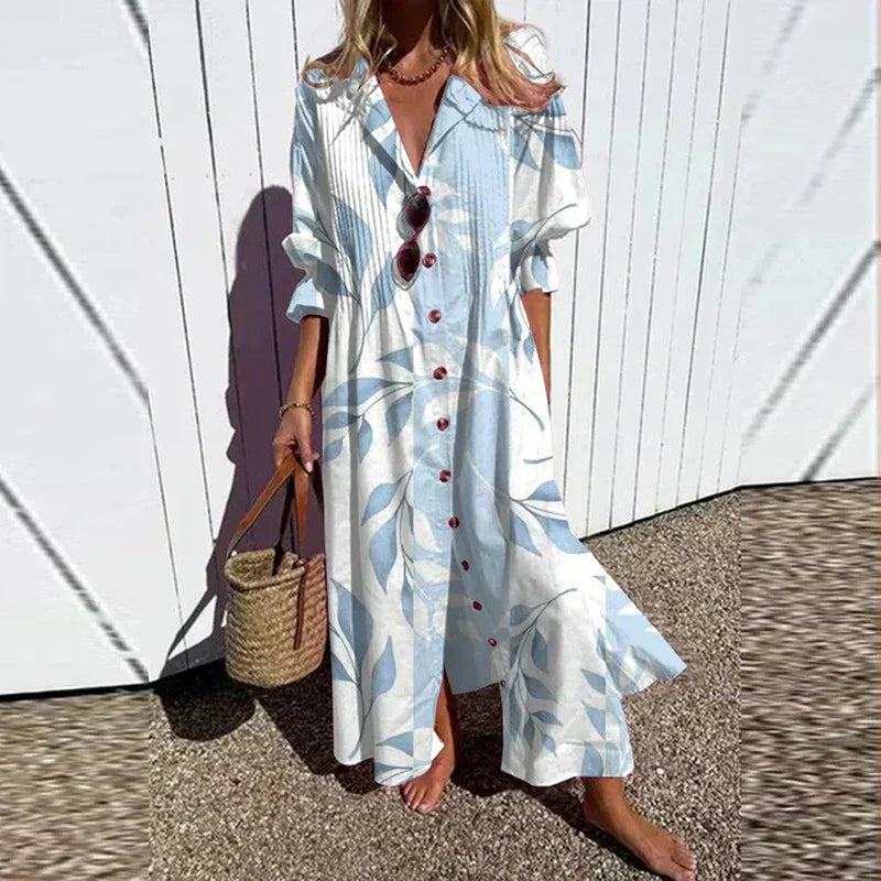 Marina | Bohemian V-Neck Maxi Dress