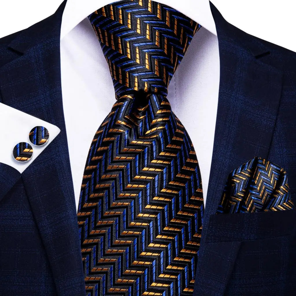 Bold Blue Stripe – 3-Piece Tie Set